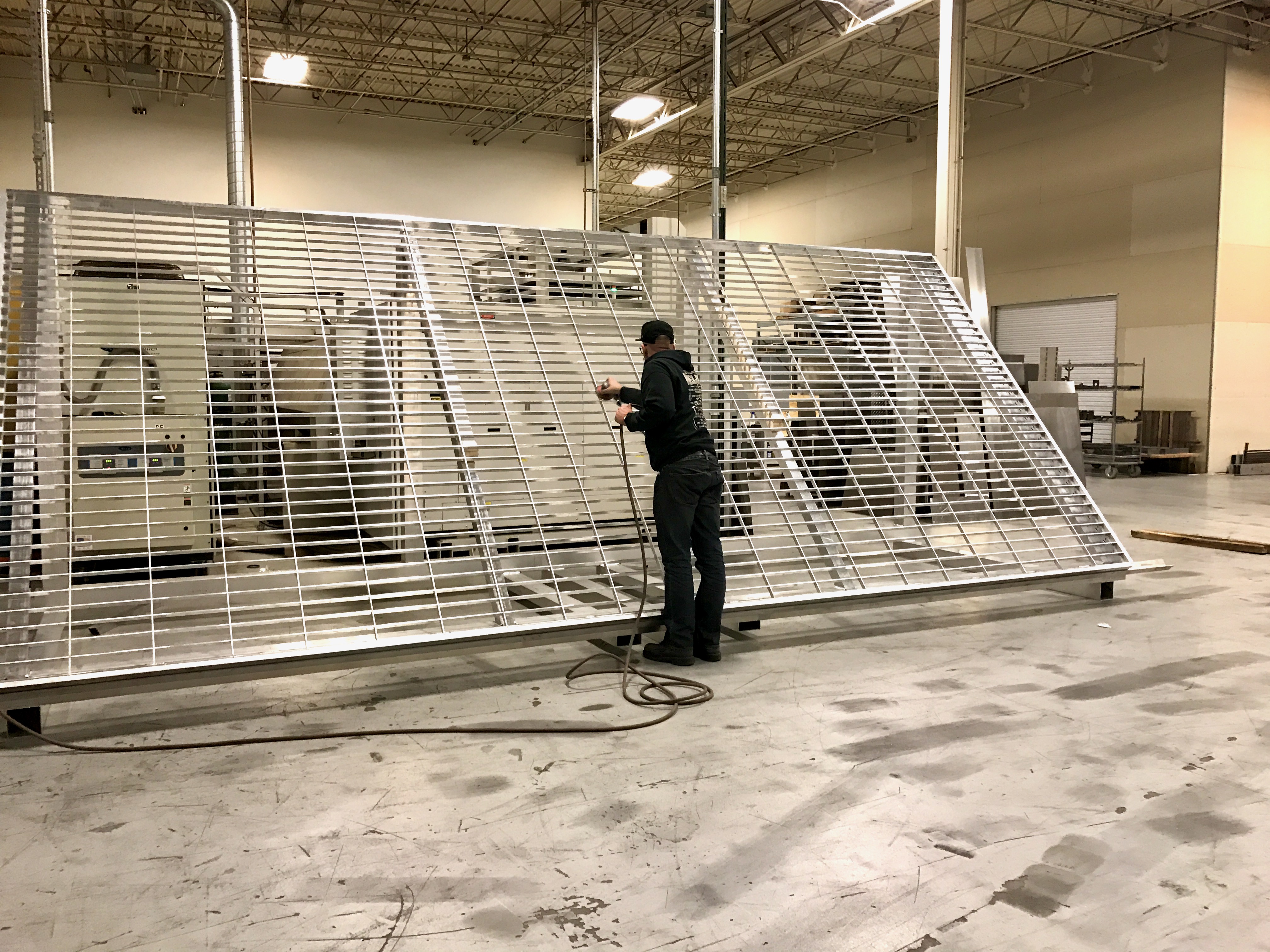 Giant aluminum wall made for the donors plaques at Northrwestern University's Kellogg school of business