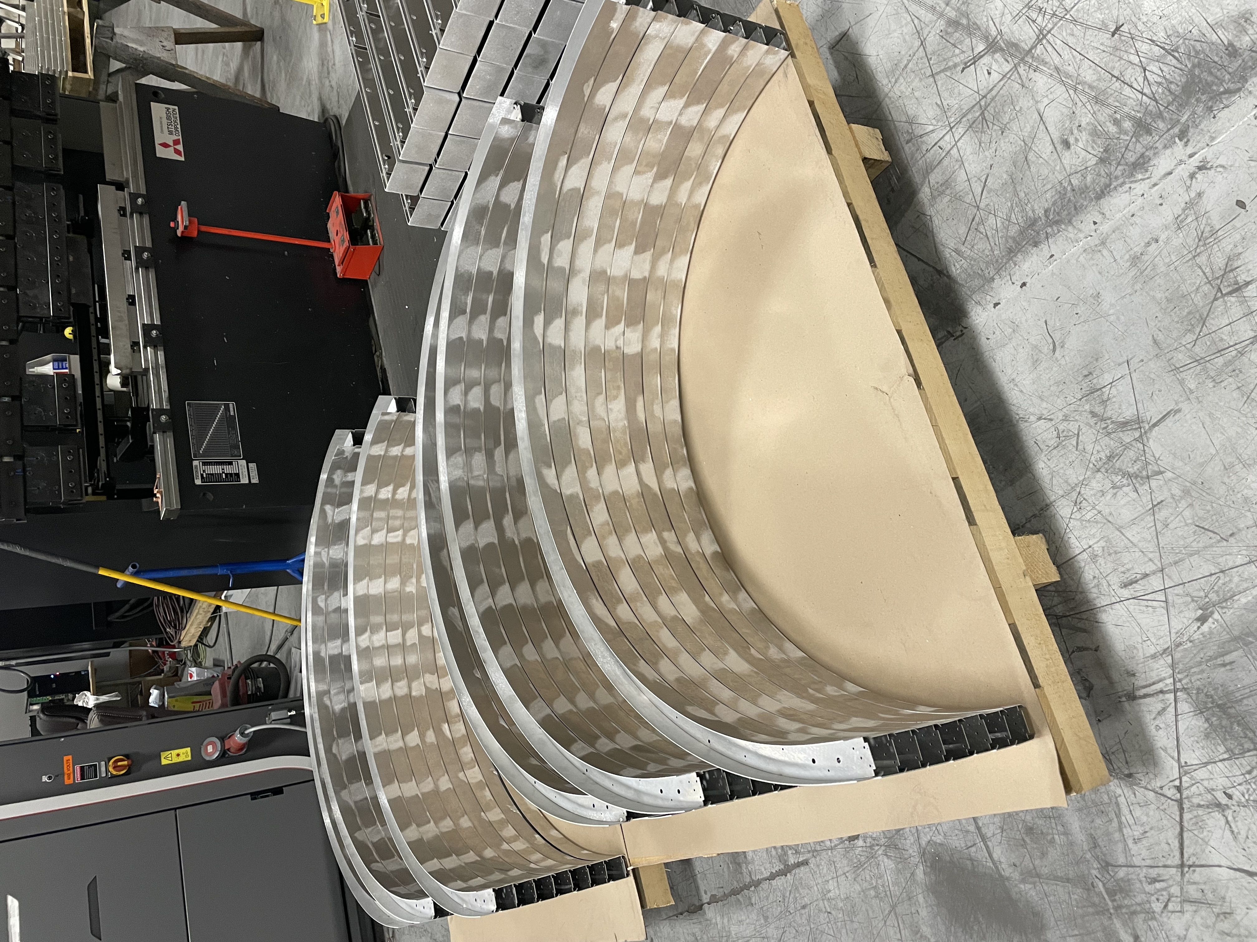 Custom fabricated aluminum light parts